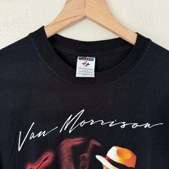 Vintage Van Morrisson Mens T-Shirt Concert Tour Short Sleeve Cotton Size Large - Picture 2 of 8